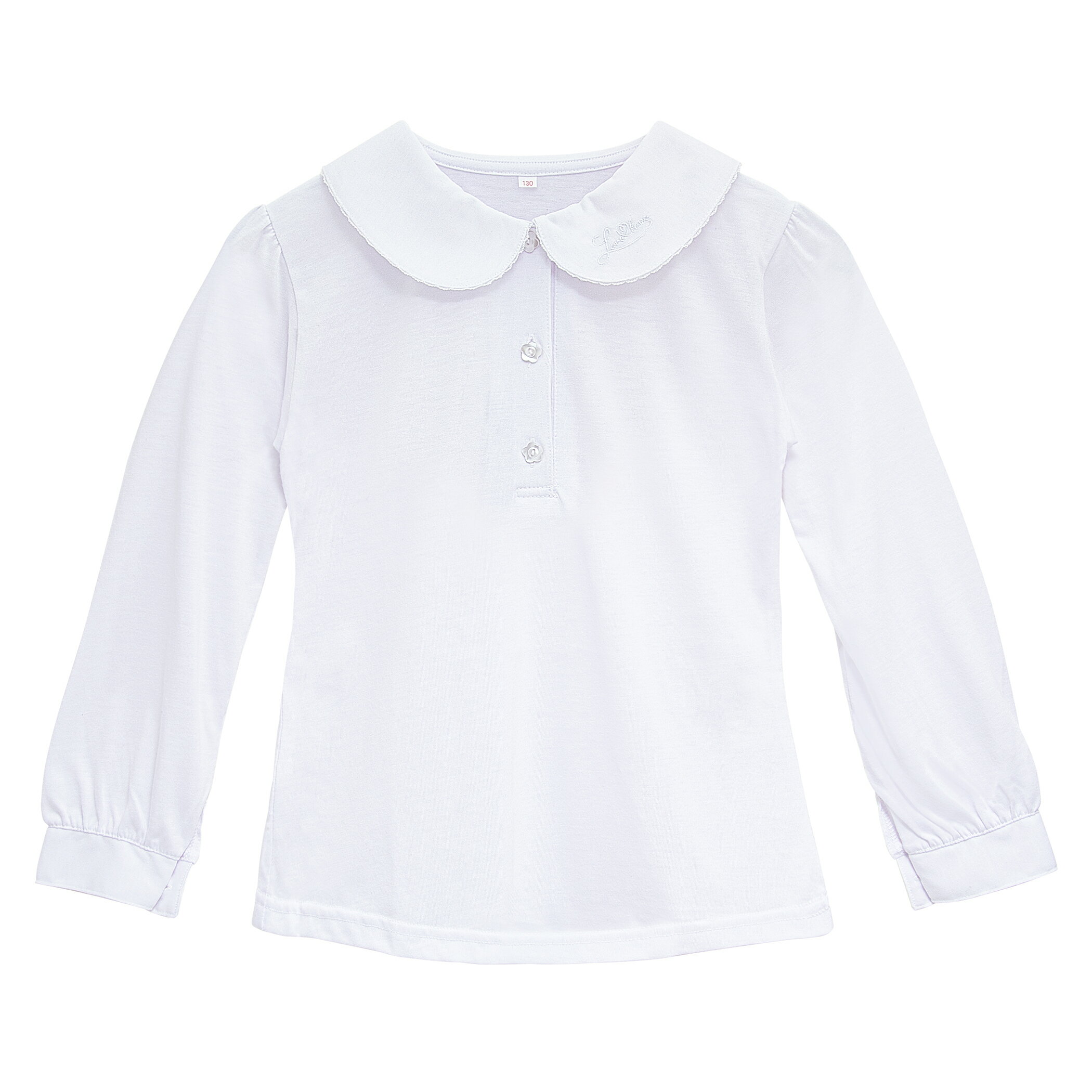 1cm女の子 制服にも 白の長袖 丸襟スクールシャツ ブラウスのおすすめランキング キテミヨ Kitemiyo