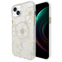 iPhone15 Plus ケース Case-Mate Floral Gemsリサイクルプラスチック Gold