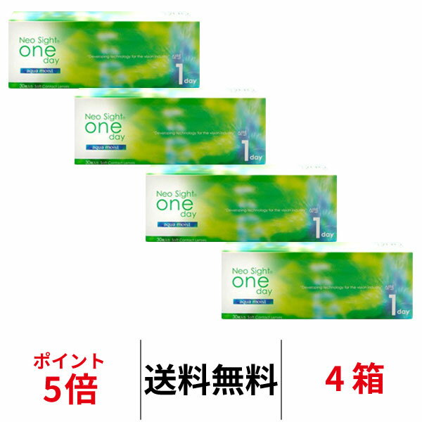 送料無料★[4箱] ネオサイトワンデーアクアモイスト 4箱セット 1箱30枚入 1日使い捨て アイレ コンタクト コンタクト…