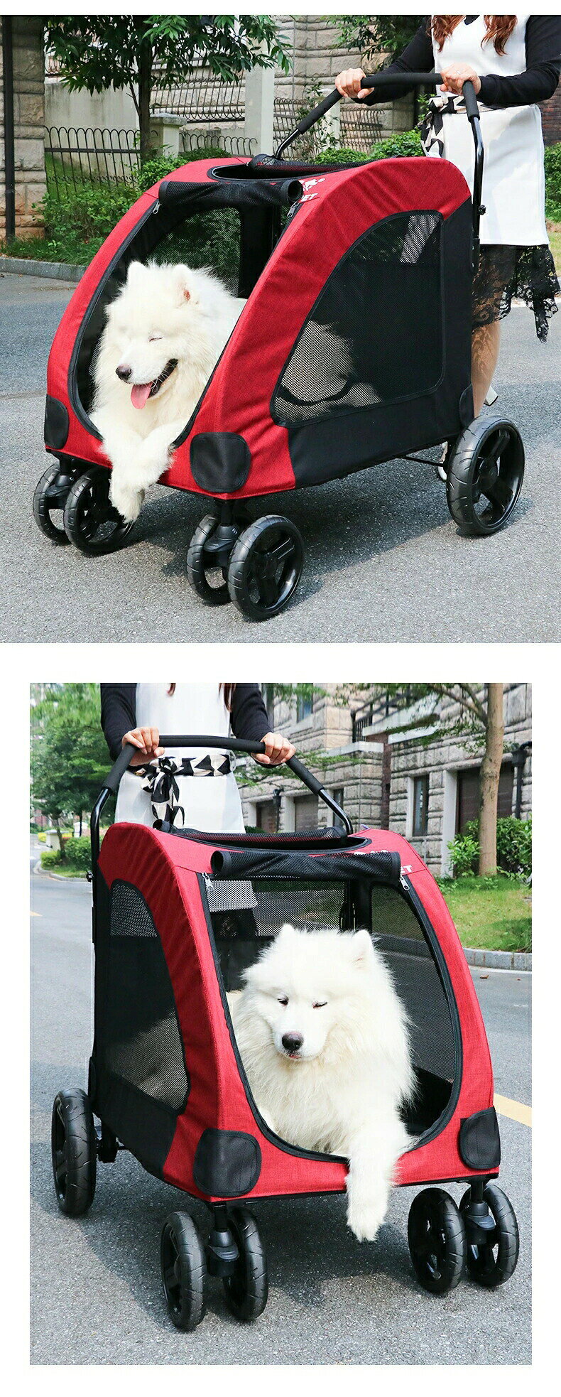 ペットカート 中型犬 多頭 大型犬 多頭 ペットカート 大型犬 中型犬 多頭用 折りた...