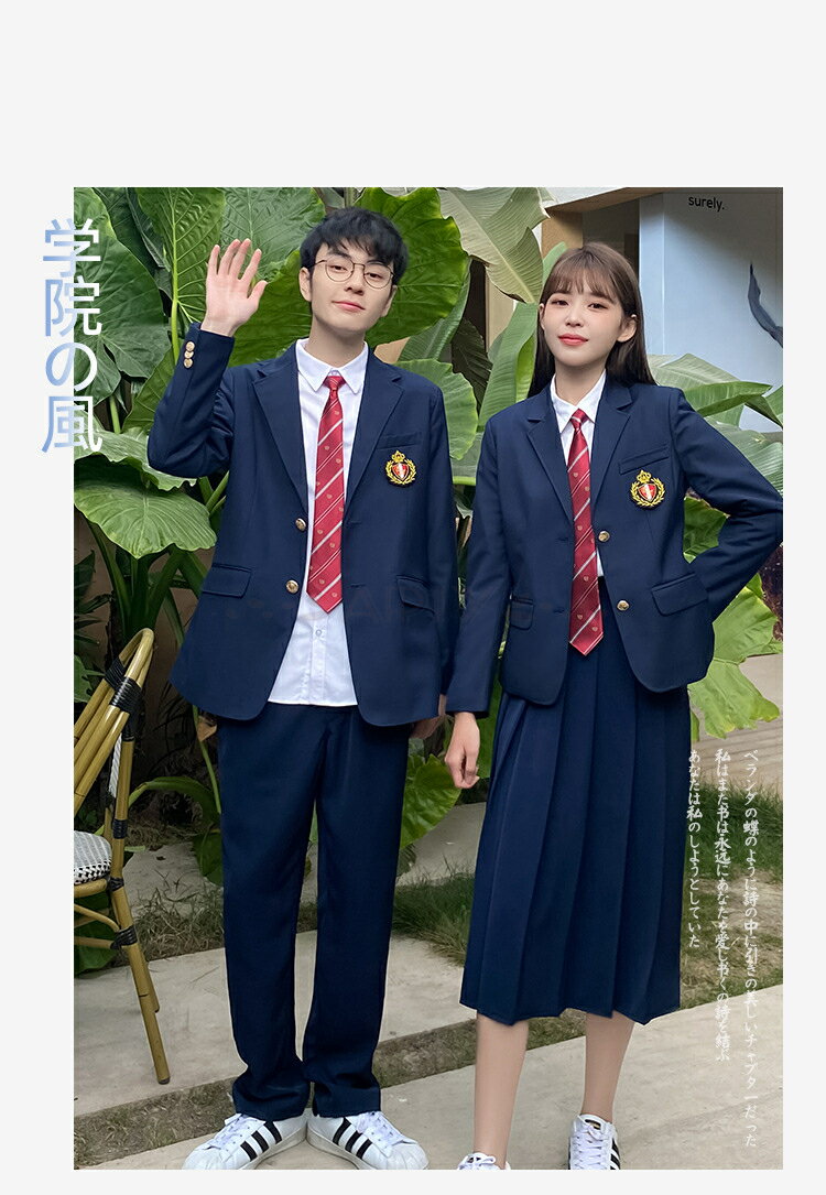 送料無料 スーツ JK制服 長袖 シャツ スーツ コスプレ フォーマルスーツ セットアップ 春夏秋 女子高生 女子高生制服 プリーツスカート 5点セット 男の子 スクール ギャル ネイビー 団体服 コスプレ衣装 学園風 学生服 学生制高校の通学・卒業式・入学式 卒業式 文化祭