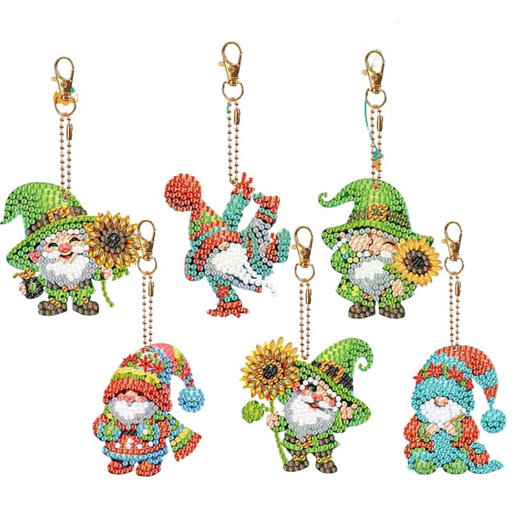 ダイヤモンドアート DIY用 バッグチャーム 手芸キット ウサギ 蝶々 動物 キーホルダー 専用工具付き クラフト用品 手作り キラキラ 可愛い バッグ飾り ダイヤモンドアート インテリア プレゼント 贈り物 2