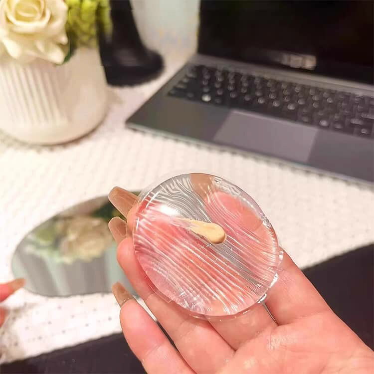 5個セット シリコンパフ 吸水しない メイクパフ 化粧パフ ファンデーションパフ リキッドファンデーション BBクリーム 日焼け止め ベースメイク 水洗いOK 衛生的 収納ケース付き 透明パフ 5個セット 持ち運び 旅行用 繰り返し使える お手入れ簡単 applecollection-10060967 あっぷるコレクション楽天市場店 サンプル画像2