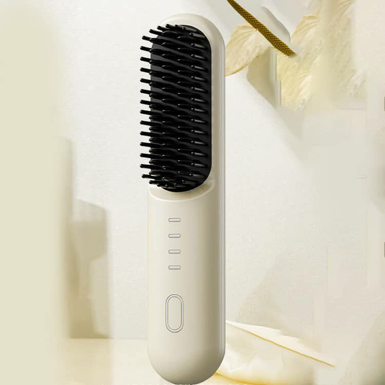 ヘアアイロン セラミック マイナスイオン ヘアアイロン 4段階温度調節 ヒートブラシ Type-C充電式 ストレートアイロン ブラシアイロン 前髪 寝ぐせ直し ストレートブラシ 急速加熱 火傷防止 軽量 コンパクト 携帯用 旅行 出張 レディース - 2