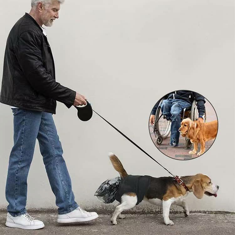 あっぷるコレクション楽天市場店のマナーパンツ マジックテープ 冬 ごみ袋50枚付き 漏れない 犬用マナーパンツ うんち処理用 犬 ズレない 脱げない うんち処理用 犬 服 春 夏 秋 うんちキャッチ 女の子 おむつカバー 介護 老犬 シニア 高齢マナーベルト サニタリーパンツ マーキング対策｜アングル3
