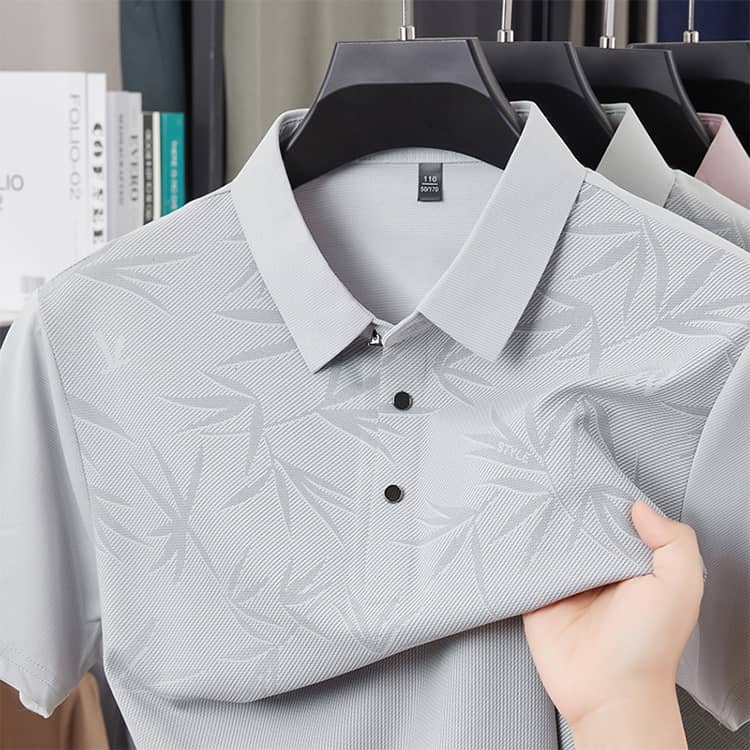 おしゃれ 紳士 送料無料 竹柄 送料無料 メンズ 父の日 半袖 Tシャツ 半袖Tシャツ 衿シャツ ギフト ゴルフウェア シニア 50代 60代 70代 80代 applecollection-10061177 あっぷるコレクション楽天市場店 サンプル画像2