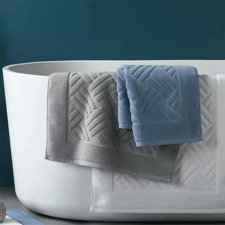 洗える 吸水 バスマット 1枚 パイル地 バスマット タオルマット 綿 タオル地 ふき ...