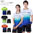 卓球ユニフォーム メンズ 半袖 パンツ 女性 シャツ レディース 卓球 大人 トップス ゲームシャツ バドミントン オールシーズン 男性 ユニフォーム 男女兼用...