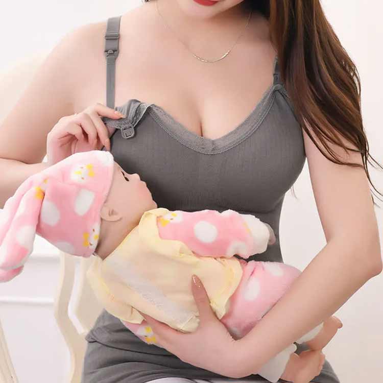 授乳対応 キャミ 授乳服 ブラトップ インナー 授乳対応 カップ付き ブラキャミソー...