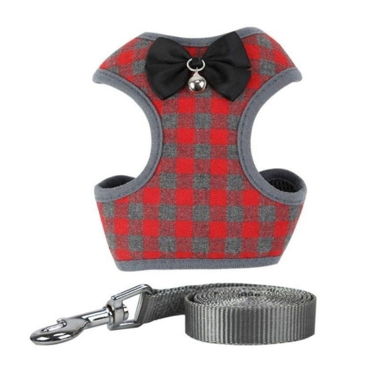 猫 犬具 ペット リードセット チェック柄 ハーネス 猫用 胴輪 猫ハーネス ドッグ ...