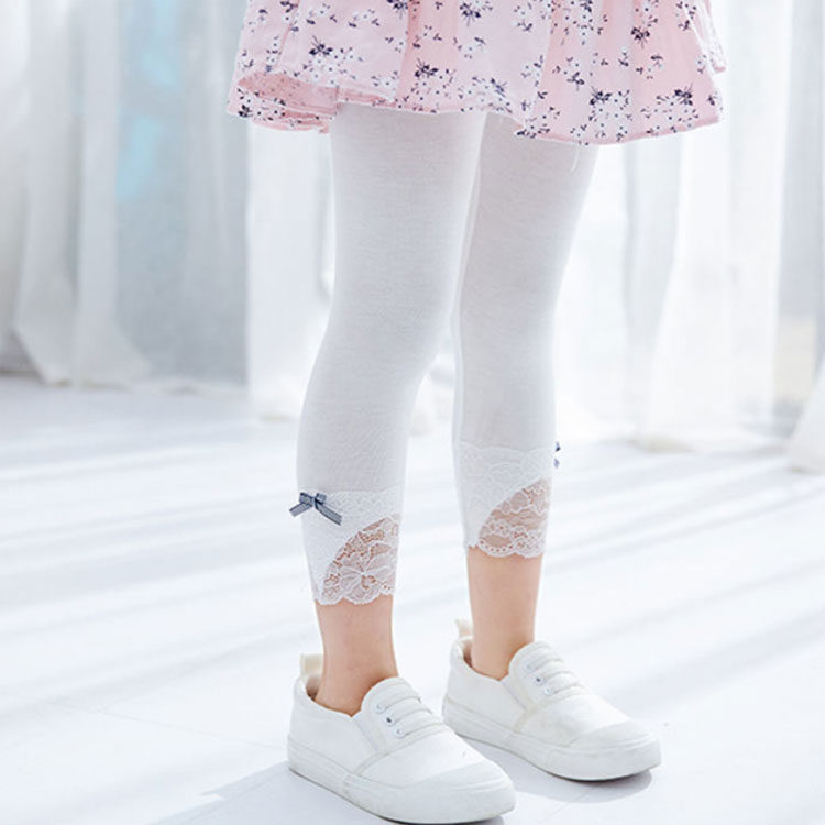 ボトムス 春 レース 夏 140cm ストレッチ性 120 ベビー服 レギパン 7分丈 ジュニア レギンス 100 女の子 110 子供服 130 140cm キッズ パンツ こども 子ども服 おしゃれ カジュアル ガールズ 女児 かわいい 通園 薄手 2