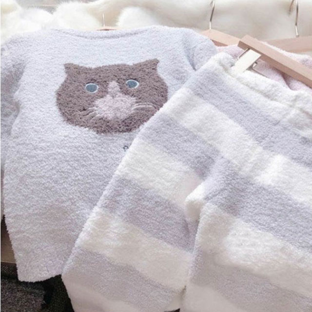 キッズ 子供 パジャマ プルオーバー パジャマ ネコ ウサギ 可愛い ルームウェア 上...