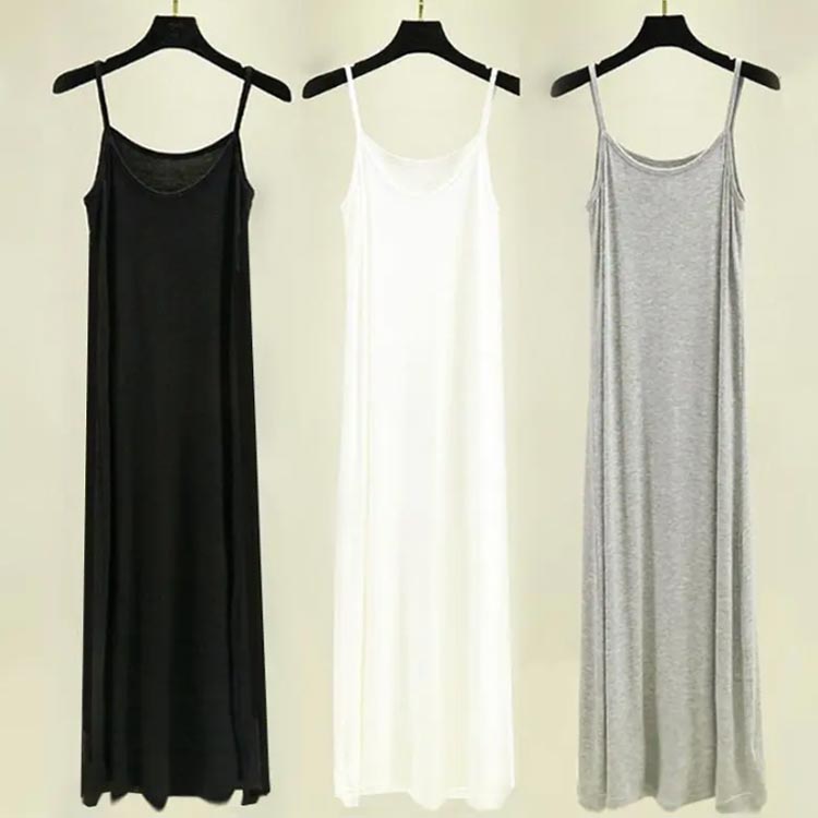 インナーワンピース キャミワンピ 吸汗 インナー キャミソールワンピース 選べる2丈 ペチコート ワンピース シンプル ランジェリー レディース 無地 ショート丈 ミドル丈 選べる2丈 速乾 静電気防止 透け防止