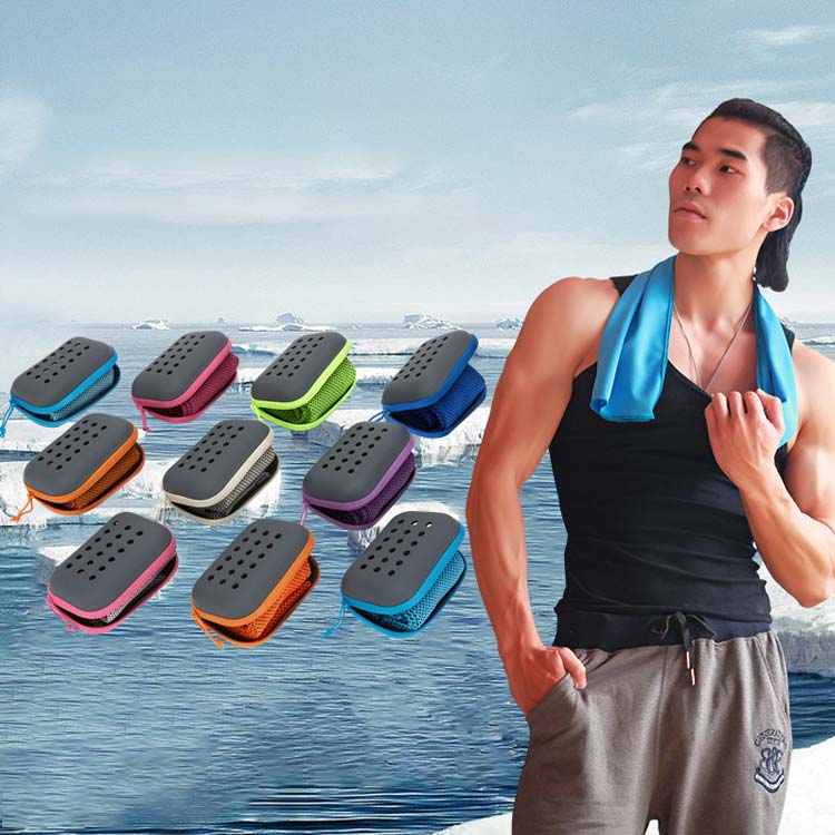 【2枚セット】クールタオル ひんやりタオル 大人 大人用 こども 子供用 冷却タオル ケース付き 冷感タオル ひんやり アイスタオル フェイスタオル ネッククーラー 子供 熱中症対策 日焼け対策 冷たくなる 夏用