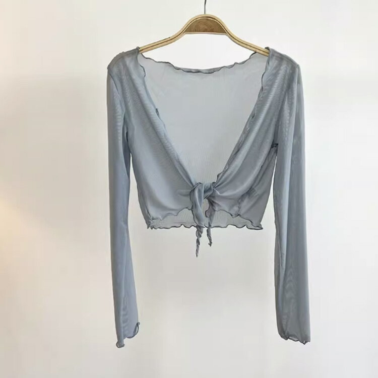 ボレロ カーディガン サマーカーディガン カジュアル 透け感 ショート丈 カーディガン ボレロ スラブ 長袖 シフォン ショートカーディガン サマーカーデ 薄手 シンプル 無地 エアコン対策 冷房対策 サマーカーディガン きれいめ