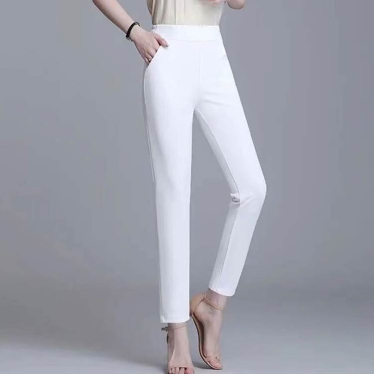 テーパードパンツ レディース 春 夏 秋 ロングパンツ ポケット付き 九分丈 ストレッチパンツ スラックス 汚れにくい 動きやすい ストレート テーパード 通勤 おしゃれ オフィス スーツ 洗える 無地 スリム 高見え 防シワ ビジネス 職場 通勤 秋 韓国 L XL 2XL 3XL