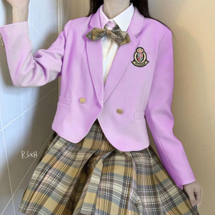 学生服 スクールブレザー 女子 高生 制服 スクール ブレザー 制服ジャケット 送料無料 ジャケット 女子高生 服 Jk制服ブレザー 中学生 紺 ブラック パープル 再入荷 ブルー ピンク ベージュ グレー
