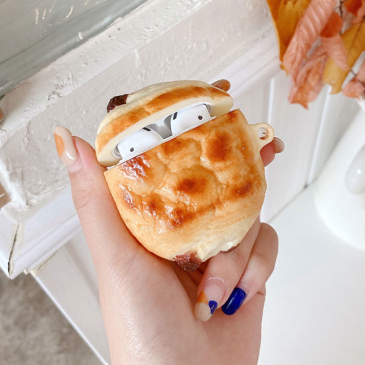 AirPods Pro ケース 韓国 AirPods ケース パン カバー エアポッズケース かわいい ...