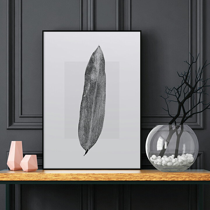 ポスター 北欧 おしゃれ インテリア アート アートパネル 【 C.leaf 】 葉 葉っぱ 植物 リーフ ボタニカル モダン シンプル フレーム付き A0 A1 B1 A2 B2 A3 B3