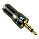 3.5mm 3極 ミニプラグ フォーンプラグ フォンコネクタ 自作用 ハンダ式 金メッキ C2 ガンブラック 送料無料(2)