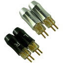 0.78mm 2pin コネクタ こねくた リケーブル バランス 自作用 金メッキ B シルバー ブラック ペア 2個セット 送料無料