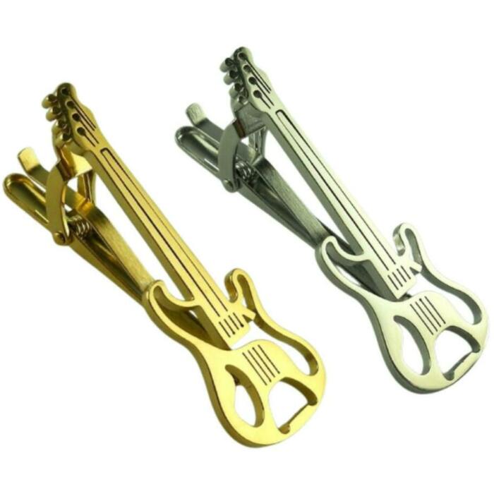 ネクタイピン ユニーク ギター エレキギター 楽器 音楽 シルバー ゴールド H 送料無料