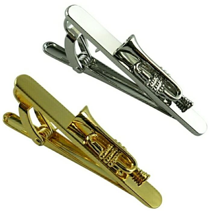 ネクタイピン ユニーク トランペット 楽器 音楽 シルバー ゴールド B 送料無料