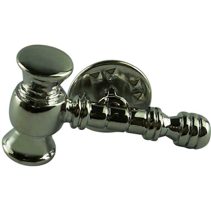 ピンバッジ ピンズ ラペルピン ブローチ ガベル ギャベル オークションハンマー シルバー ゴールド ブロンズ 送料無料 2