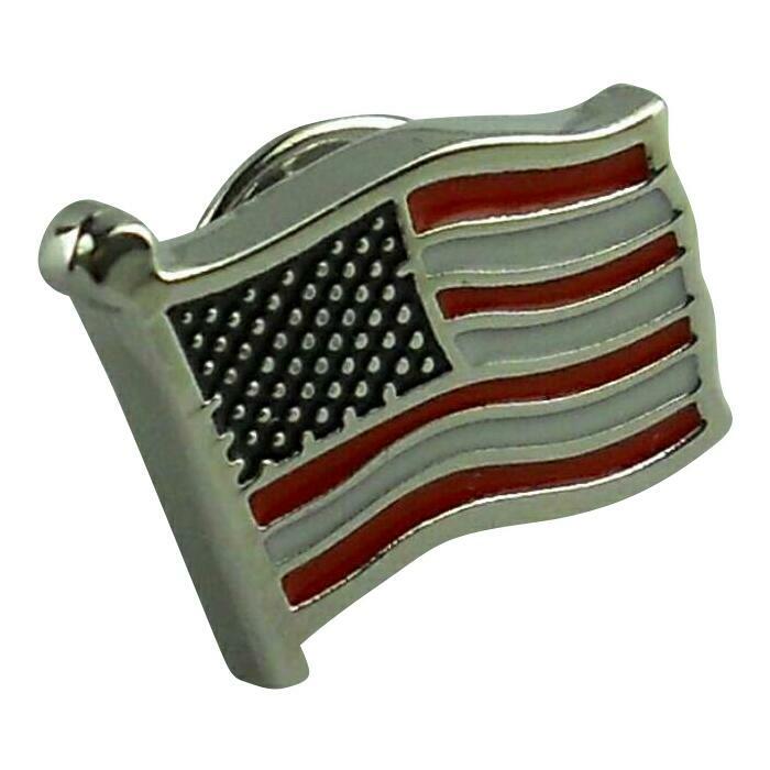 ピンバッジ ピンズ ラペルピン ブローチ アメリカ AMERICA 米国 国旗 星条旗 アメリカ合衆国 USA シルバー 送料無料