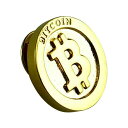 ピンバッジ ピンズ ラペルピン ブローチ ビットコイン BITCOIN ゴールド 送料無料