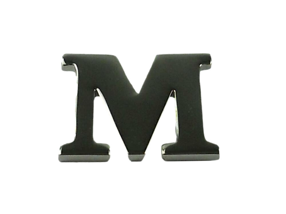ピンバッジ ピンズ ラペルピン ブローチ アルファベット イニシャル 頭文字 M シル...