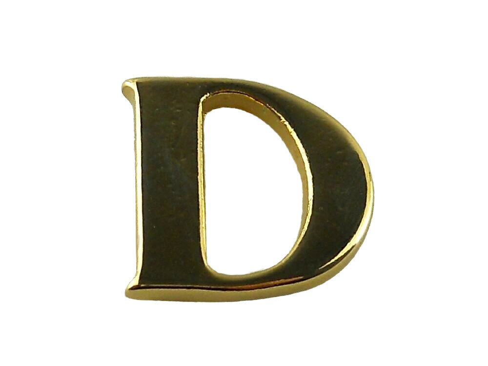 ピンバッジ ピンズ ラペルピン ブローチ アルファベット イニシャル 頭文字 D ゴー...