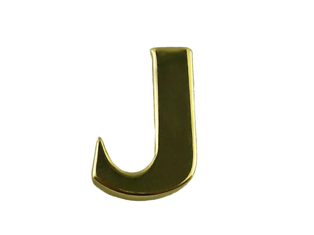 ピンバッジ ピンズ ラペルピン ブローチ アルファベット イニシャル 頭文字 J ゴー...