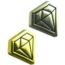 ピンバッジ ピンズ ラペルピン ブローチ ダイヤ柄 ダイヤモンド柄 宝石柄 シルバー&ブラック ゴールド&ブラック 送料無料