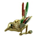 ピンバッジ ピンズ ラペルピン ブローチ ラインストーン とり トリ 鳥 野鳥 バード C ゴールド カラー 送料無料
