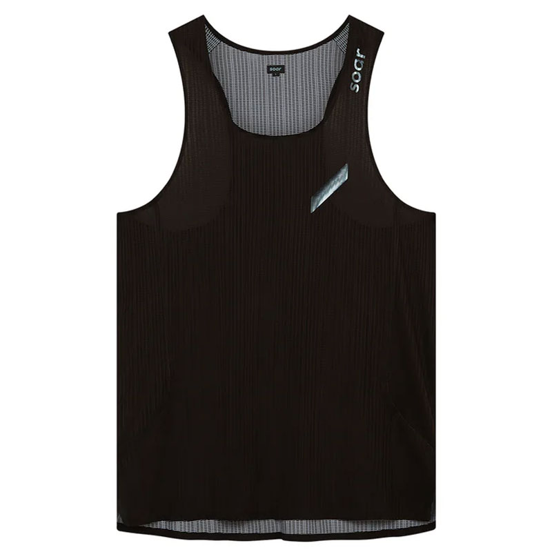 SOAR Running Mens RACE VEST 2.0 Black メンズランニングウェア 2026SS wsom(ss26sv7mblk)