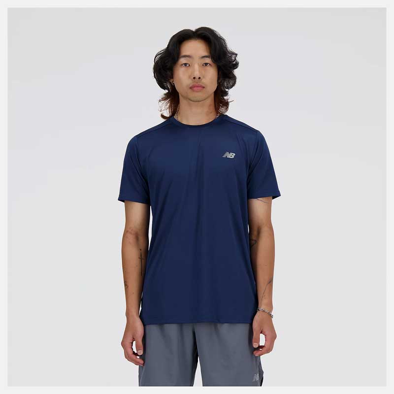 ニューバランス ランショートスリーブTシャツ メンズランニングウェア new balance 2025SS wnb(mt41222nny)