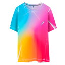 SOAR Running Mens Tech T Printed Rainbow YjOEFA 2024SS wso(st3mrainbow)