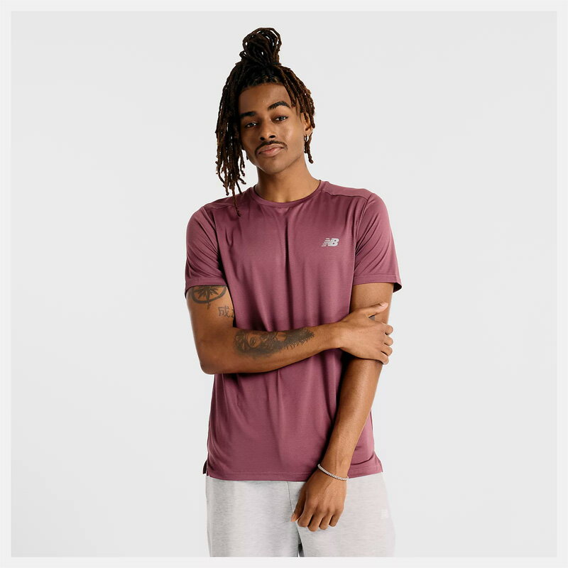 ニューバランス ランショートスリーブTシャツ メンズランニングウェア new balance 2025SS wnb(mt41222fdp)