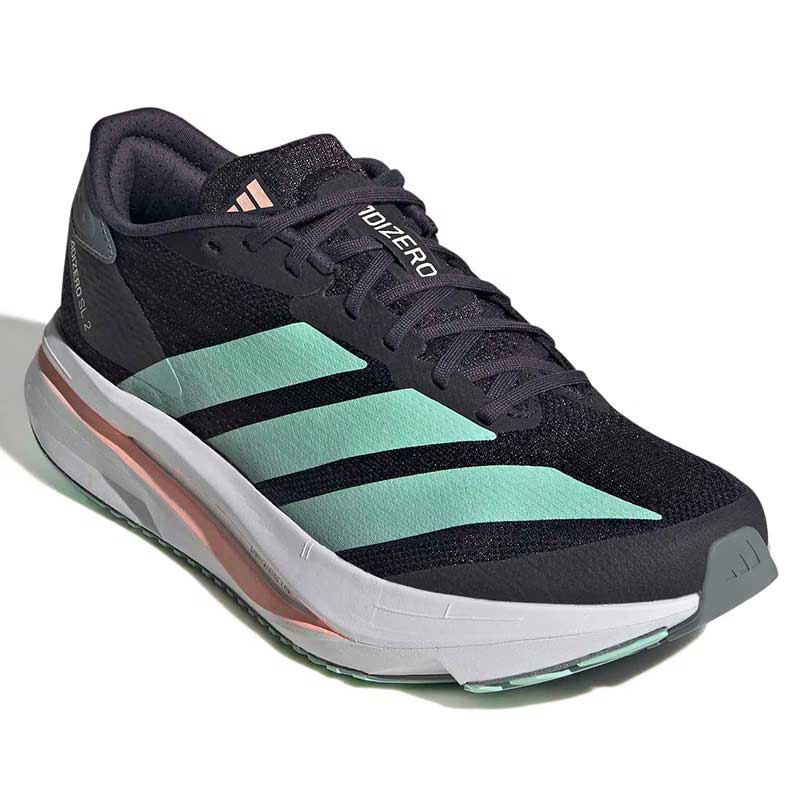 アディダス アディゼロ SL 2 W adidas ADIZERO SL 2 W KH8856 ウィメンズ ランニングシューズ 女性用 レディース 26fwar ADIZERO SL2 アディゼロ SL2 ウィメンズ ランニングシューズ ダイナミックな動きに対応するLightstrikePro超軽量クッショニングを搭載したランニング シューズ。 アディゼロ SL2は、トレーニングで自分を追い込んだり、レースでの自己ベスト更新を目指したりするなど、限界に挑戦し続ける人のためのシューズ。 ソフトなエンジニアードメッシュアッパーを備え、最適なサポート性と通気性によって、走行中も快適な履き心地。軽量パッド入りヒールとシュータンが適度なホールド感をもたらし、走るたびに楽しさを味わえる。 LightstrikeテクノロジーとLightstrikeProテクノロジーを搭載。フルレングスのLightstrikeProドロップインは、Lightstrikeキャリア内で超軽量クッションとバネのような反発力を実現し、ダイナミックで軽量な動きとさらなるレベルのスピードを実現。 ラバー製のアウトソールが確かなグリップ力を発揮し、着実に路面を捉える。レギュラーフィットで、シューレースでフィット感を調整可能。 レースに向けたトレーニングでも、普段のジョギングにも、頼りになる相棒。アディダスのランニング イノベーションを取り入れよう。 レギュラーフィット シューレース テキスタイルアッパー テキスタイルソックライナー LIGHTSTRIKEPROミッドソール LIGHTSTRIKEクッショニング ラバーアウトソール 重量：206 g（24 cm片足重量） ミッドソールドロップ：9 mm（ヒール35 mm / 前足部26 mm） リサイクル素材を20%以上使用 商品カラー：オーロラブラック/クリアミント/ヘイズコーラル 製品コード：KH8856