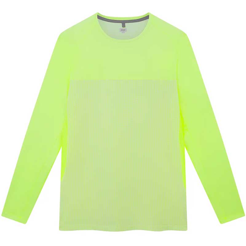 SOAR Running Mens Long Sleeve Hot Weather T Fluro Yellow メンズランニングウェア 2024SS wso(sls5mfyellow)