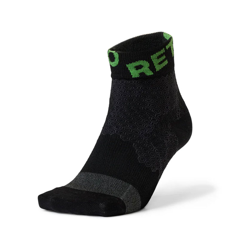 RETO RUNNING SOCKS BIGLOGO ver1.5 exclusive レト ランニングソックス ビッグロゴ ブラックグリーン(retorunbigblkgrn)