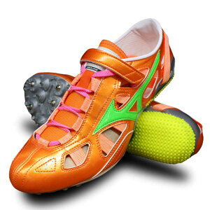 コイケオリジナル 陸上スパイク インクススプリント オレンジ/Fグリーン MIZUNO ミズノ ランスパ 短距離用(8mq15120) 2401stk 【取り寄せ対応不可】