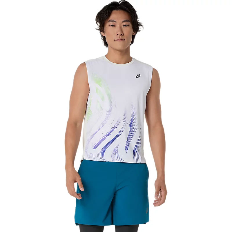樂天商城 - アシックス グラフィック スリーブレストップ GRAPHIC SLEEVELESS TOP メンズランニングウェア ASICS 2026SS wasm(2011d486100)