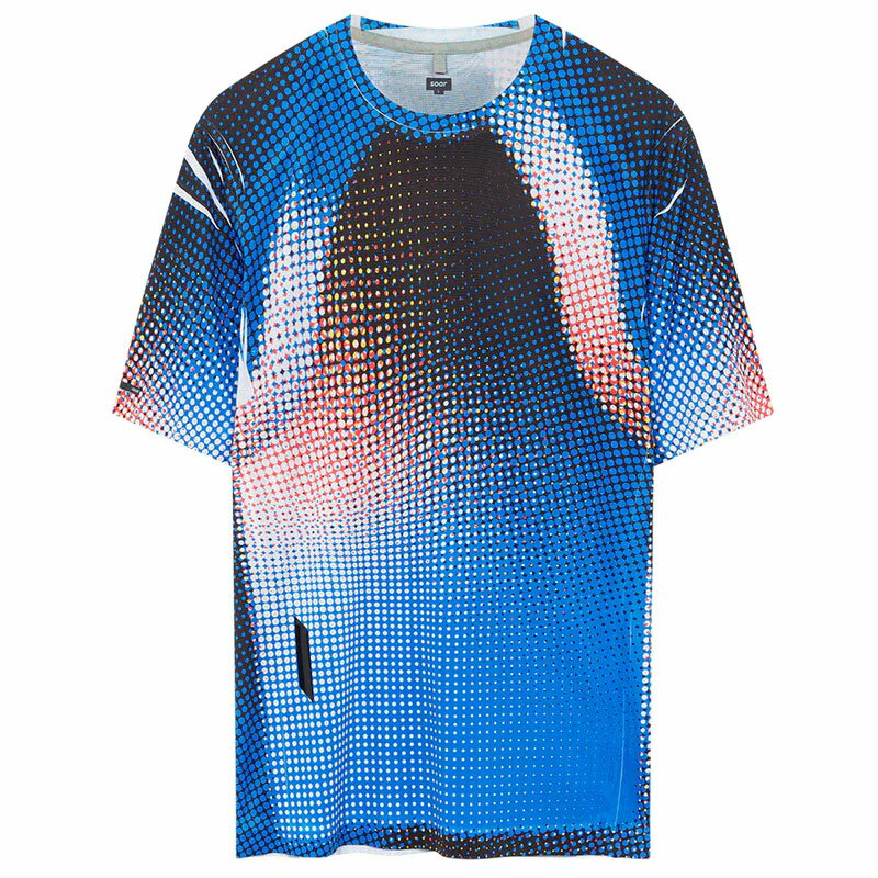 樂天商城 - SOAR Running Mens Printed Tech T Blue Black Dots メンズランニングウェア 2026SS wsom(ss26st3mblueblackdots)
