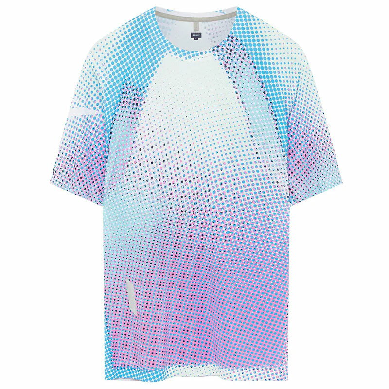 樂天商城 - SOAR Running Mens Printed Tech T Blue Magenta メンズランニングウェア 2026SS wsom(ss26st3mbluemagenta)