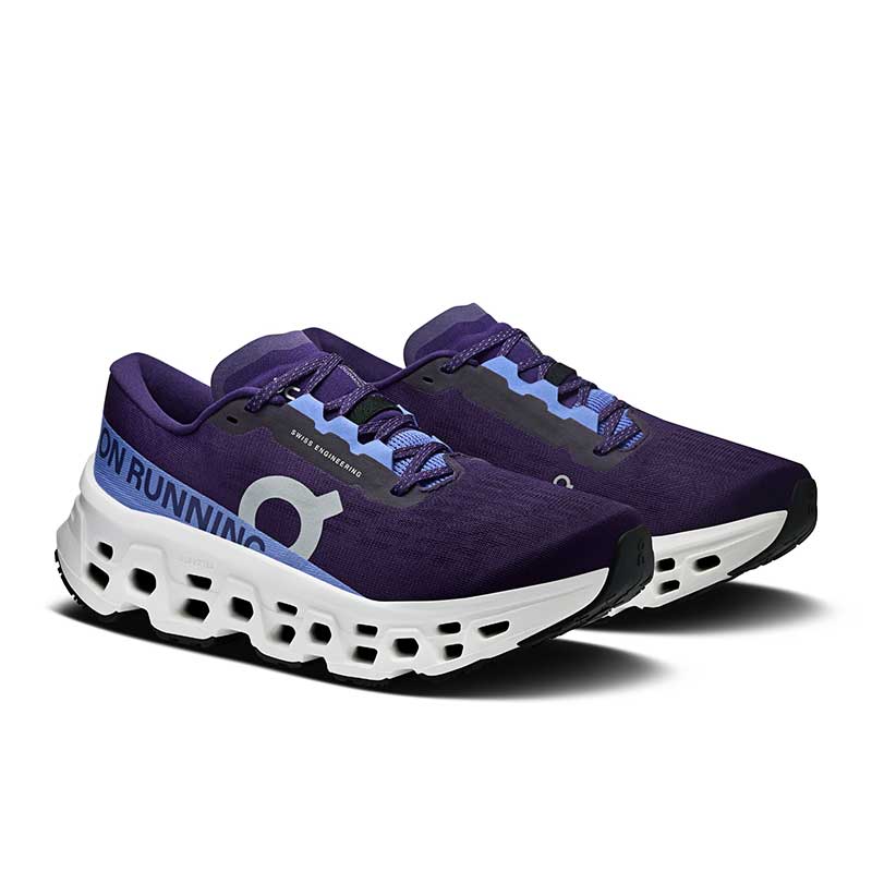 ウィメンズ On Cloudmonster 3 オン クラウドモンスター 3 ランニングシューズ 3WG10034888 26sson 女性用 レディース クッション トレーニング Cloudmonster 3 クラウドモンスター 3 ウィメンズ ランニングシューズ ミッドソールアウトソール ラバーアウトソールが、どのペースで走っても最適なトラクションを発揮します。 アッパー アッパーには通気性の良いエンジニアードメッシュを採用。シューズのフィット感が変えられる調節機能つきです。 Speedboard さまざまな練習に対応できるよう、バネのような推進力を生むSpeedboardとHelion スーパーフォームを融合。ペースアップから軽めのラン、リカバリーランまで幅広い走りを快適にサポートします。 主な特徴 3層構造のCloudTecによる極上のクッショニング 高い反発力を生み出すボトムユニット構造 Speedboardが圧倒的な推進力でスピードをアシスト 反発力のある快適な履き心地をもたらすHelionスーパーフォーム カーブを描いたソール構造が前方への推進力をアップ ラバーアウトソールが最適なトラクションを発揮 再設計されたメッシュアッパー＆フィット感の調節機能 エリートレベルの機能性 ミッドソールの上層部には、レース向けモデルにも採用されている反発力に優れたHelion HFフォームをフルレングスで配置。圧巻のクッション性とエネルギーリターンにより、狙ったペースをキープできます。 長距離でも疲れ知らず 特許技術のCloudTecが脅威の推進力とエネルギーリターンを発揮するから、長距離ランでもペースを落とさず走れます。 どこまでも走りたくなる軽さ トップアスリートたちが着用するシューレースのないLightSprayアッパーが、自己ベストへの挑戦をサポート。足が自然と前へ出るから、長距離でも心地よく走れます。 適している用途 マラソン, ランニング, ロードランニング 重量：約295g (26.5cm/片足) ドロップ：6mm