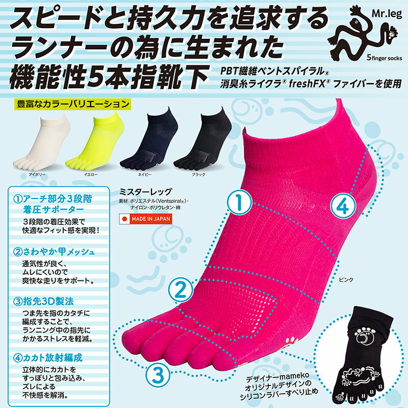 Mr.leg �ߥ�������å� 5�ܻإ��å��� ��ǽ�����˥󥰥��å��� �ԥ�(ml1655pk)