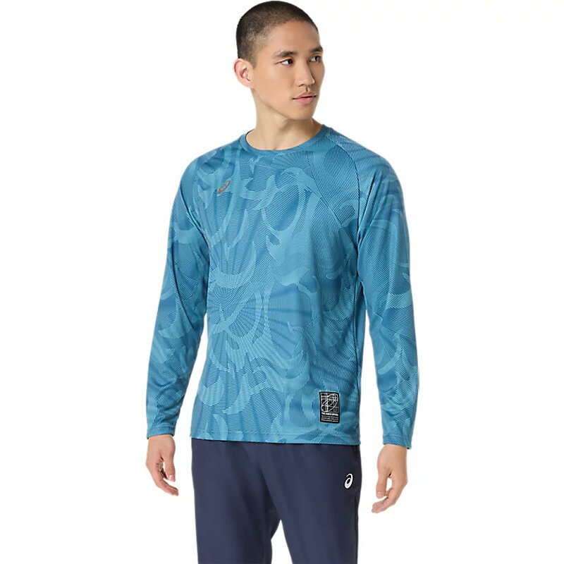 アシックス ドライ グラフィック ロングスリーブシャツ DRY GRAPHIC LONG SLEEVE TEE メンズランニングウェア ASICS 2025AW wasm(2031f162401)