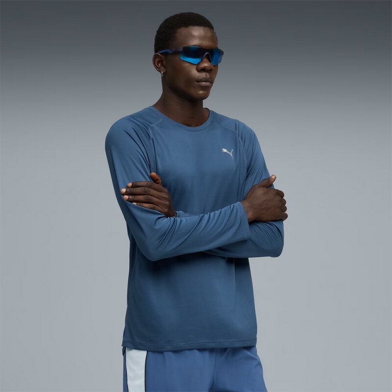  PUMA RUN VELOCITY LONG SLEEVE AOP ロングスリーブ Tシャツ ヴェロシティ プーマ メンズランニングウェア 2025AH wpum(52724280)